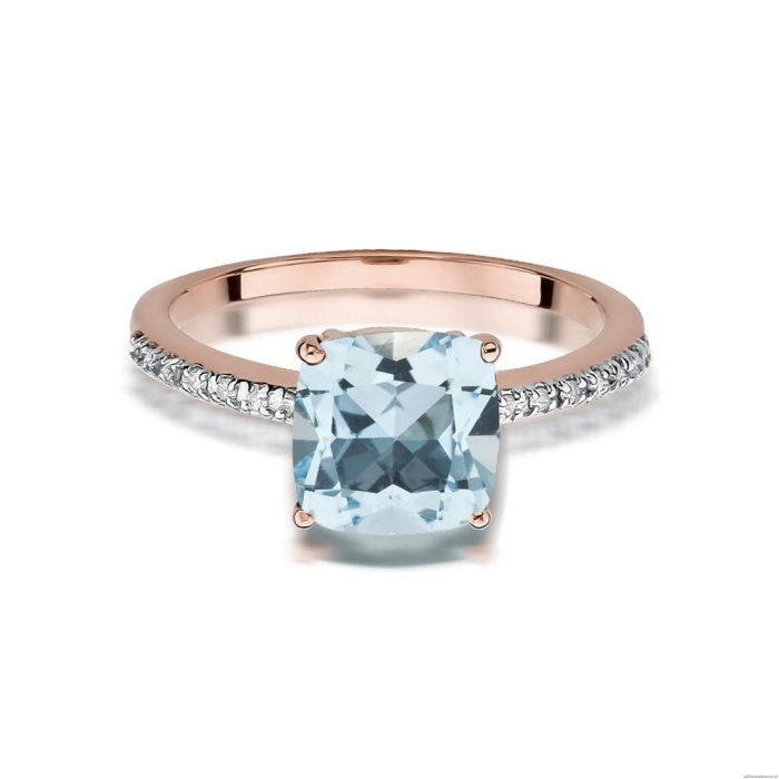 Pierścionek W511 Topaz 2,00ct różowe złoto