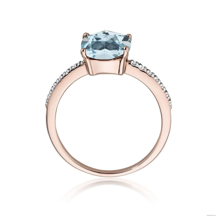Pierścionek W511 Topaz 2,00ct różowe złoto