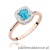 Pierścionek W514 Topaz 0,70ct różowe złoto
