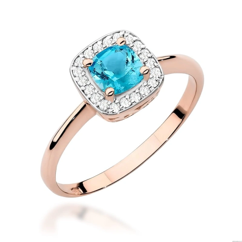 Pierścionek W514 Topaz 0,70ct różowe złoto