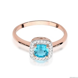 Pierścionek W514 Topaz 0,70ct różowe złoto