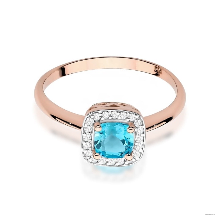 Pierścionek W514 Topaz 0,70ct różowe złoto