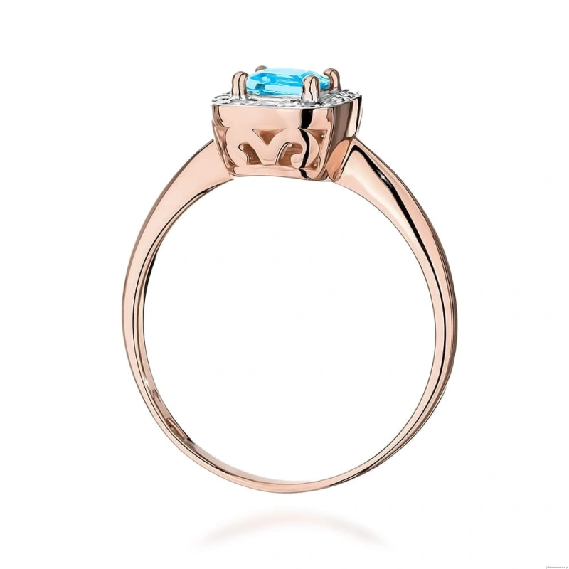 Pierścionek W514 Topaz 0,70ct różowe złoto