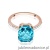 Pierścionek W527 Topaz 3,00ct różowe złoto