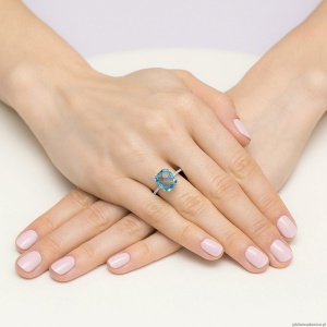 Pierścionek W527 Topaz 3,00ct różowe złoto