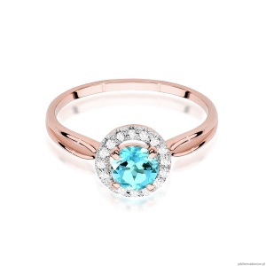 Pierścionek W538 Topaz 0,80ct różowe złoto