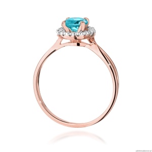 Pierścionek W538 Topaz 0,80ct różowe złoto