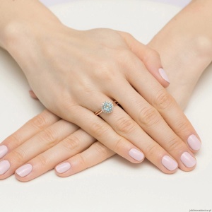 Pierścionek W538 Topaz 0,80ct różowe złoto