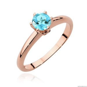 Pierścionek W557 Topaz 0,50ct różowe złoto