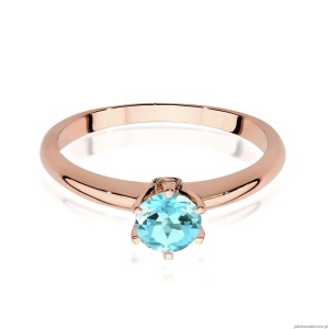 Pierścionek W557 Topaz 0,50ct różowe złoto