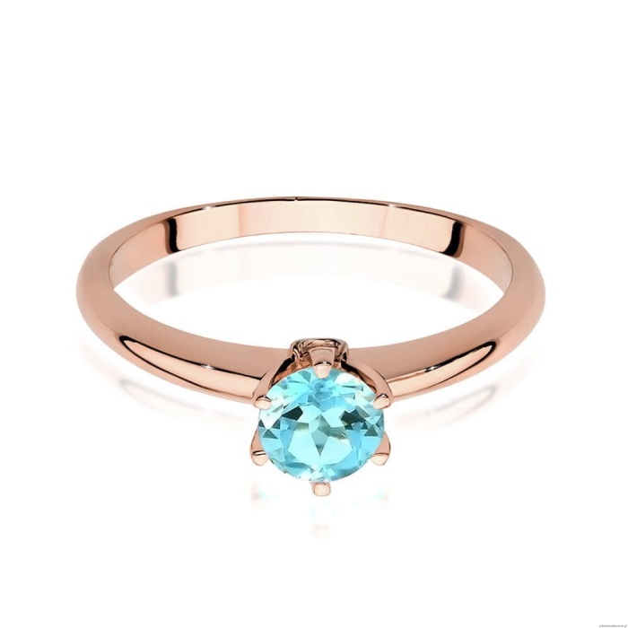 Pierścionek W557 Topaz 0,50ct różowe złoto
