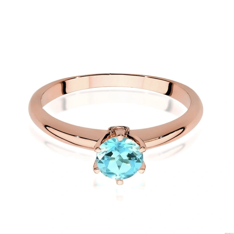 Pierścionek W557 Topaz 0,50ct różowe złoto