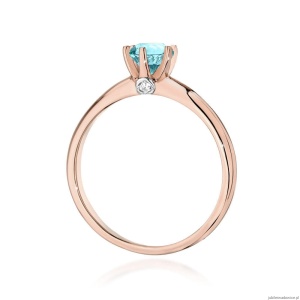Pierścionek W557 Topaz 0,50ct różowe złoto