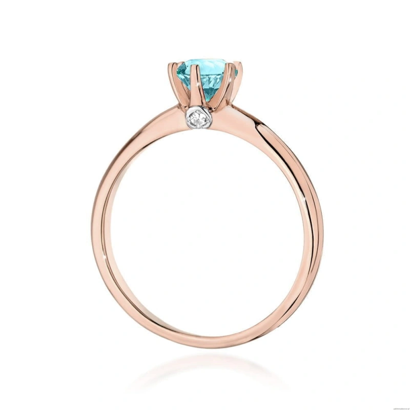 Pierścionek W557 Topaz 0,50ct różowe złoto