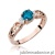 Pierścionek W014 Topaz London Blue 0,50ct różowe złoto
