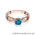 Pierścionek W014 Topaz London Blue 0,50ct różowe złoto