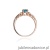 Pierścionek W014 Topaz London Blue 0,50ct różowe złoto