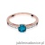 Pierścionek W066 Topaz London Blue 0,50ct różowe złoto