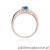 Pierścionek W066 Topaz London Blue 0,50ct różowe złoto