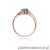 Pierścionek W0076 Topaz London Blue 0,50ct różowe złoto