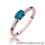 Pierścionek W077 Topaz London Blue 0,50ct różowe złoto