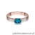 Pierścionek W077 Topaz London Blue 0,50ct różowe złoto