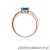 Pierścionek W077 Topaz London Blue 0,50ct różowe złoto