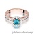 Pierścionek W087 Topaz London Blue 0,50ct różowe złoto