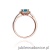 Pierścionek W087 Topaz London Blue 0,50ct różowe złoto