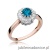 Pierścionek W284 Topaz London Blue 0,50ct różowe złoto