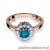 Pierścionek W284 Topaz London Blue 0,50ct różowe złoto