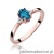 Pierścionek W301 Topaz London Blue 0,50ct różowe złoto