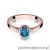 Pierścionek W301 Topaz London Blue 0,50ct różowe złoto