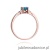 Pierścionek W301 Topaz London Blue 0,50ct różowe złoto