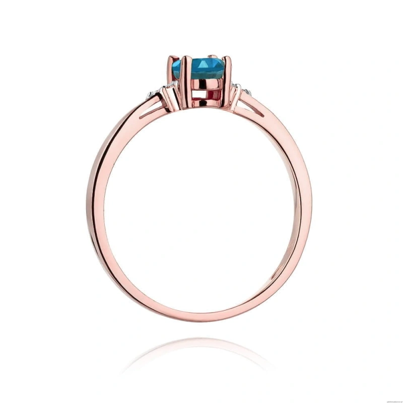 Pierścionek W301 Topaz London Blue 0,50ct różowe złoto