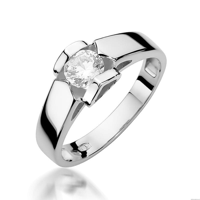 Pierścionek W320 Diament 0,50ct białe złoto
