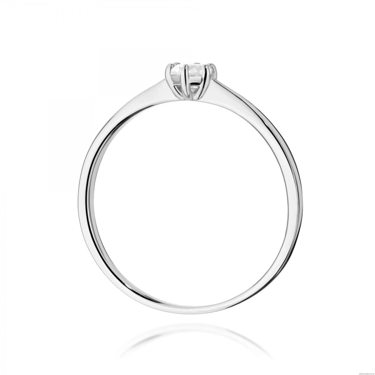 Pierścionek W579 Diament 0,15ct białe złoto