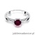 Pierścionek W010 Granat 0,60ct białe złoto