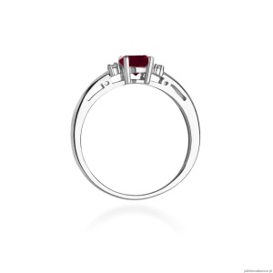 Pierścionek W010 Granat 0,60ct białe złoto