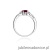 Pierścionek W010 Granat 0,60ct białe złoto