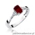 Pierścionek W002 Granat 0,70ct białe złoto