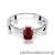 Pierścionek W002 Granat 0,70ct białe złoto