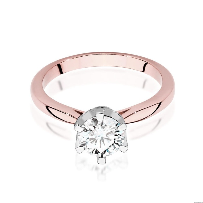 Pierścionek W539 Diament 1,00ct różowe złoto