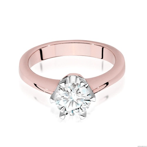 Pierścionek W220B Diament 1,00ct różowe złoto