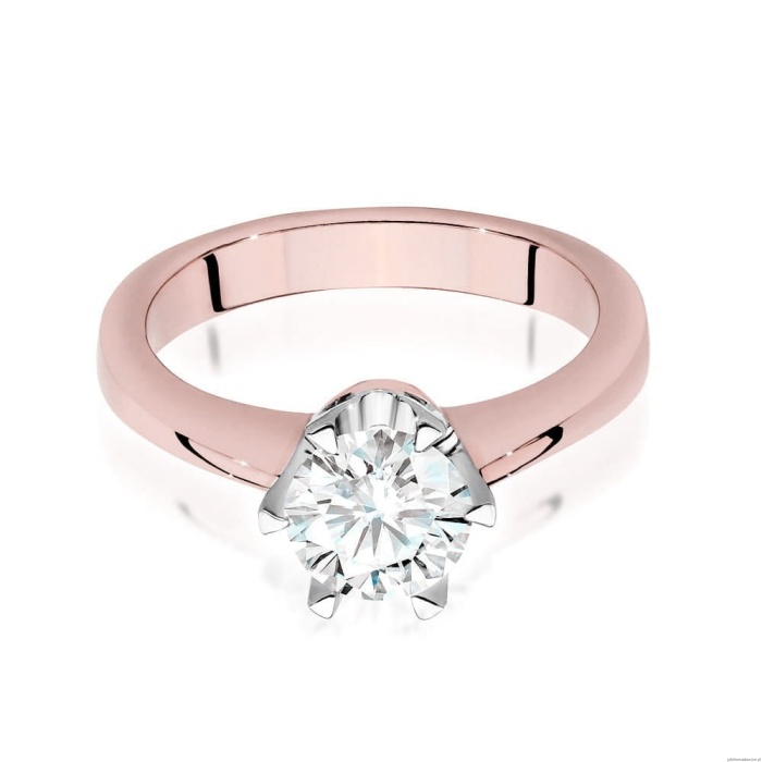 Pierścionek W220B Diament 1,00ct różowe złoto
