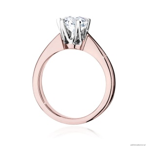 Pierścionek W220B Diament 1,00ct różowe złoto
