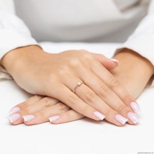 Pierścionek W579 Diament 0,15ct różowe złoto