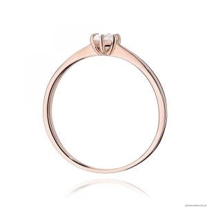 Pierścionek W579 Diament 0,20ct różowe złoto