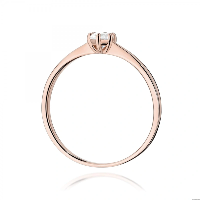 Pierścionek W579 Diament 0,20ct różowe złoto