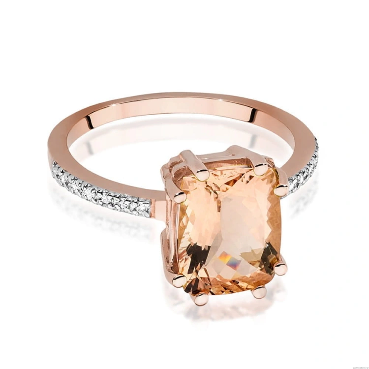 Pierścionek W527 Morganit 2,80ct różowe złoto